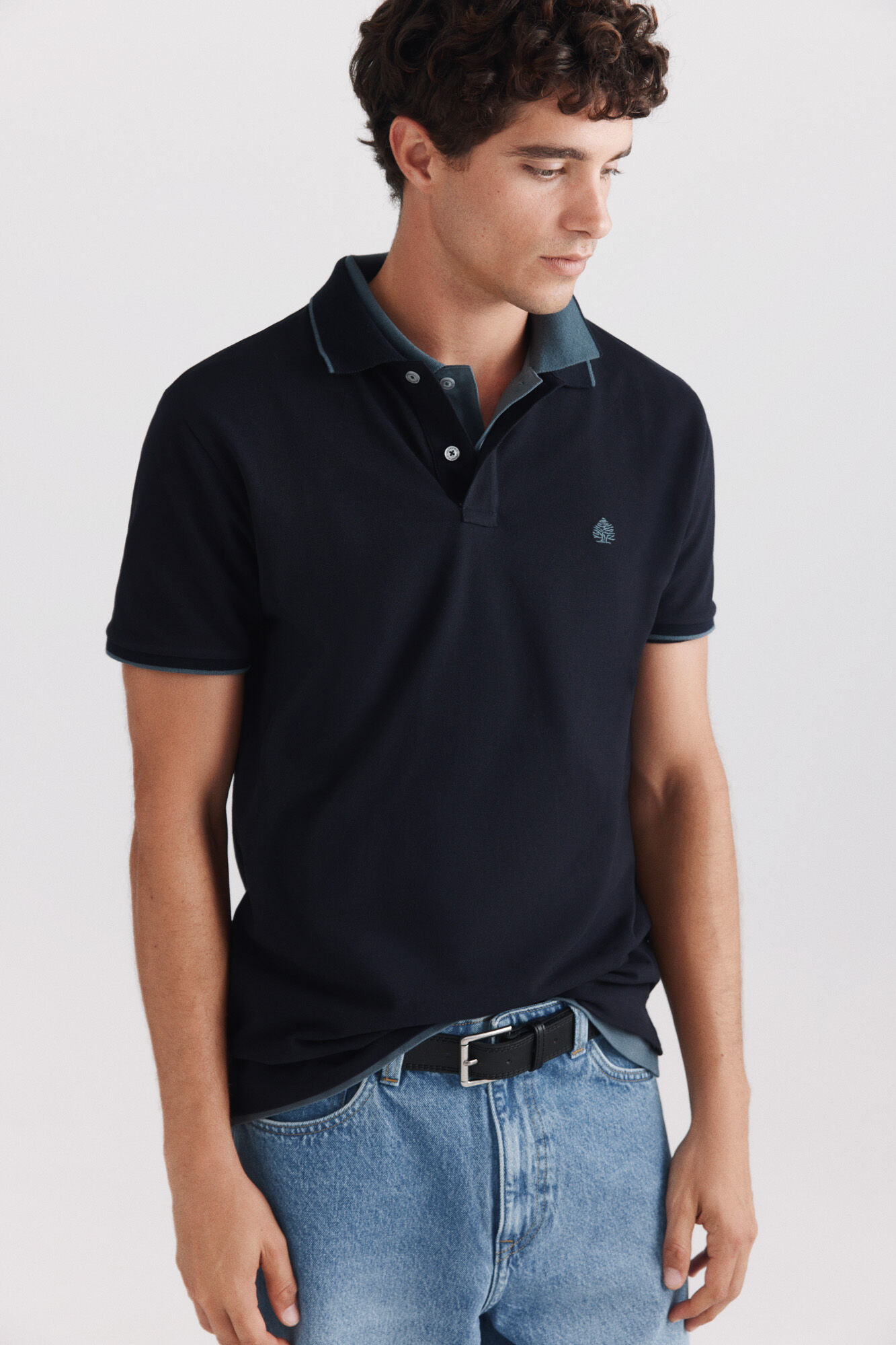 Springfield Polo de piqu&eacute; con contrastes slim fit