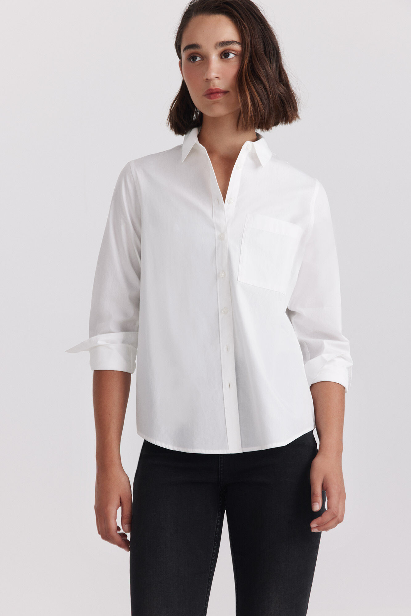 Springfield Camisa b&aacute;sica de popel&iacute;n natural