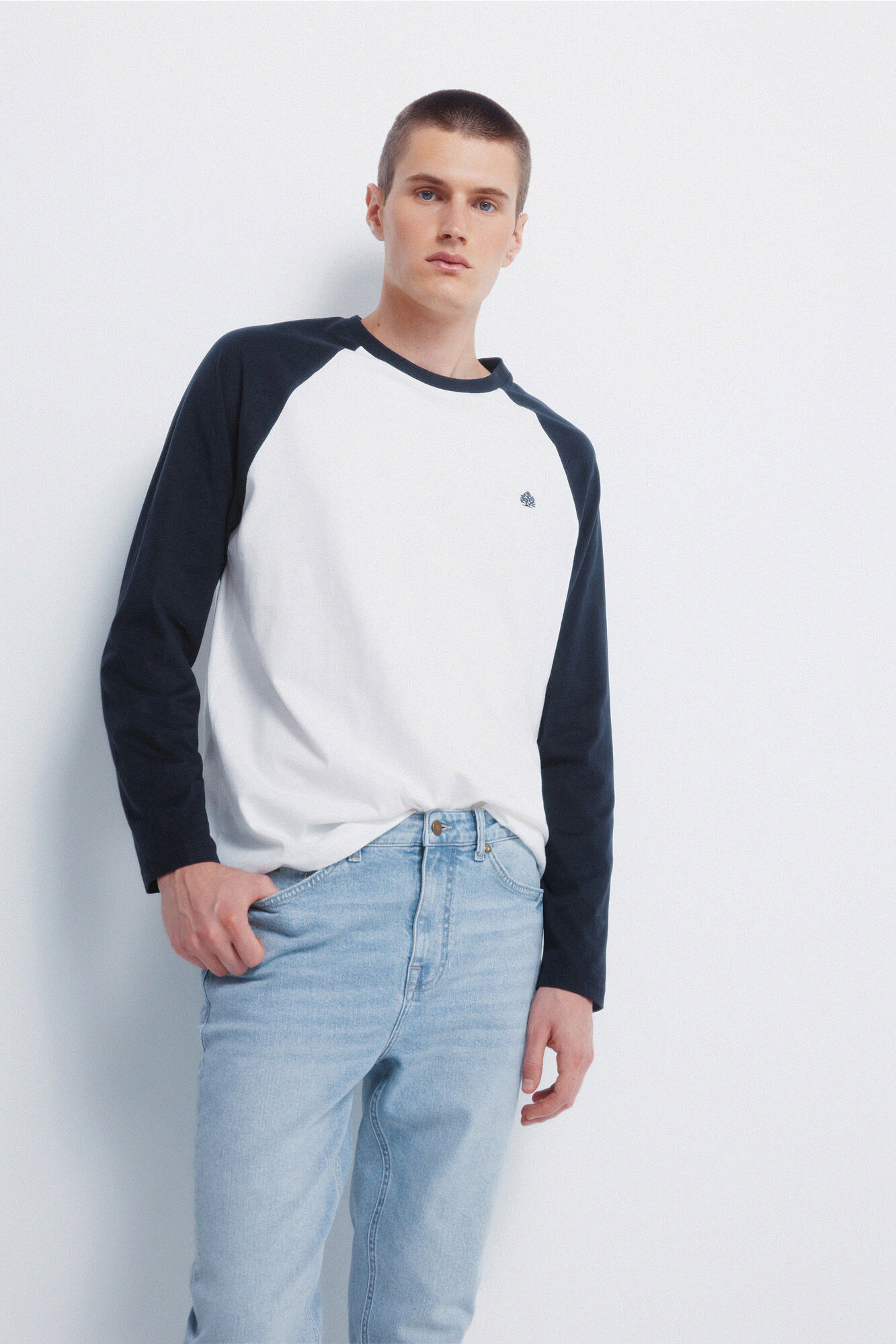 Springfield Jeans ajustados con lavado claro azul indigo