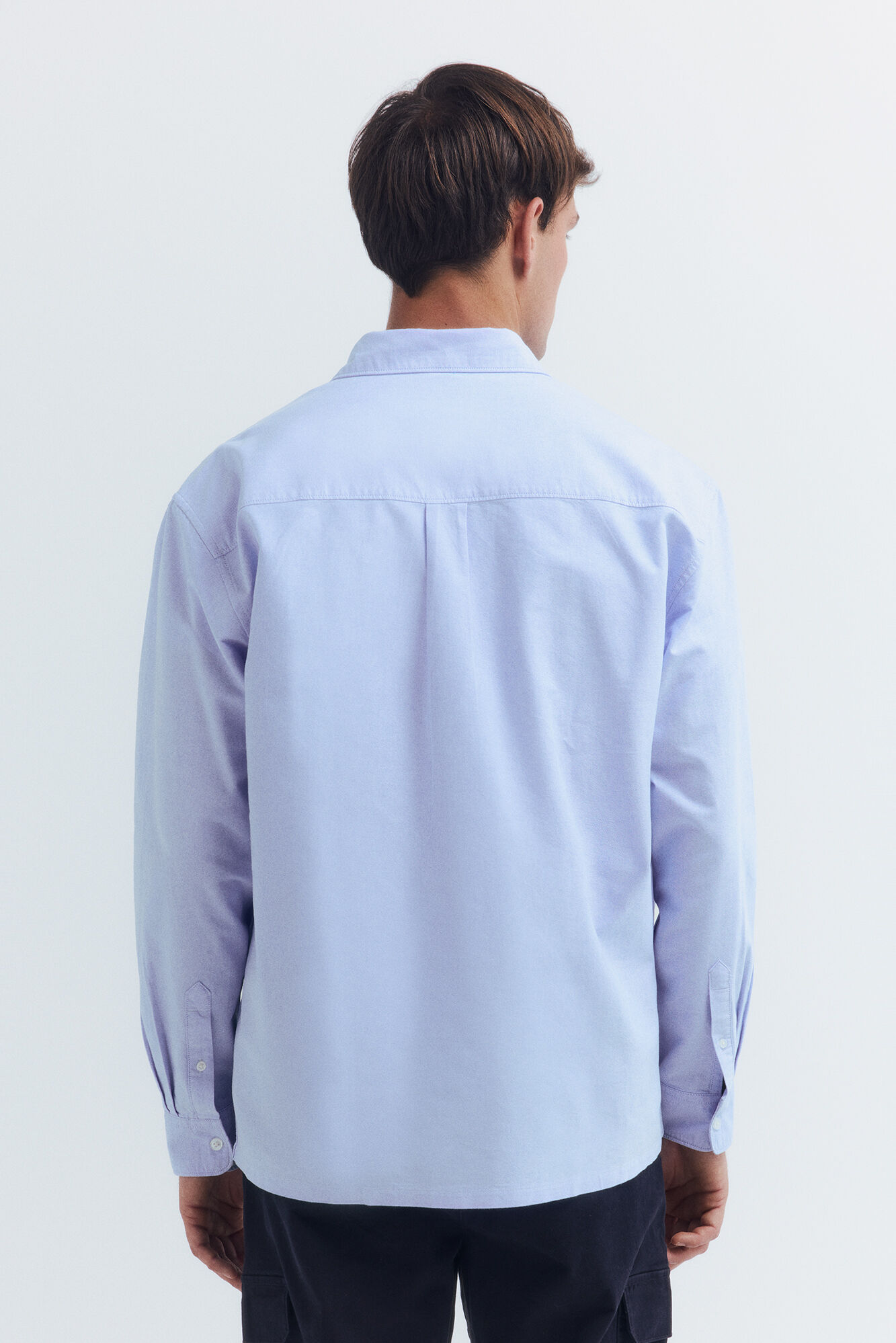 Springfield Bordado Oxford camisa azul