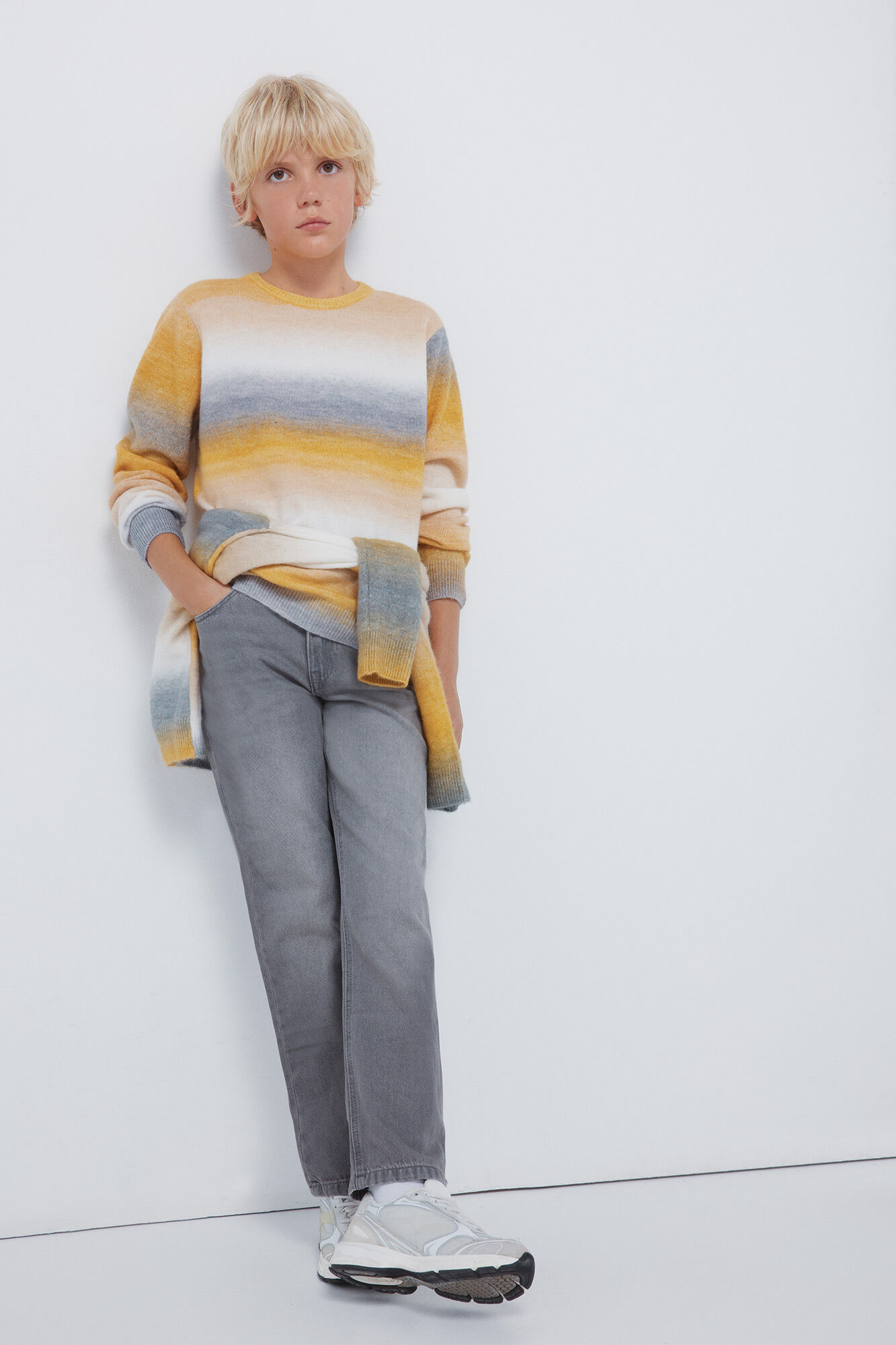 Springfield Kids Jersey de rayas naranjas para ni&ntilde;o amarillo