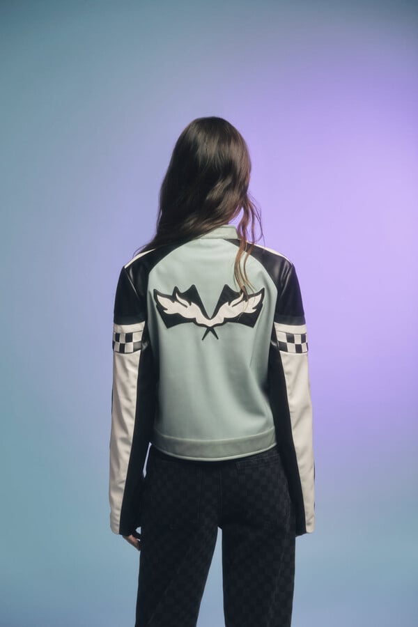 Springfield Chamarra motera negro