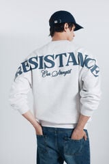 Springfield Sudadera bordado espalda gris