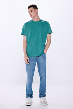 Springfield Playera básica cuello redondo verde
