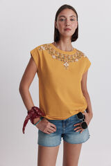 Springfield Playera con dibujo amarillo