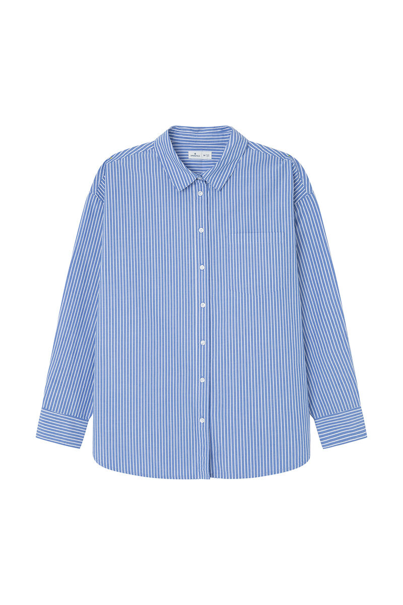 Springfield Camisa oversized algod&oacute;n  azul indigo