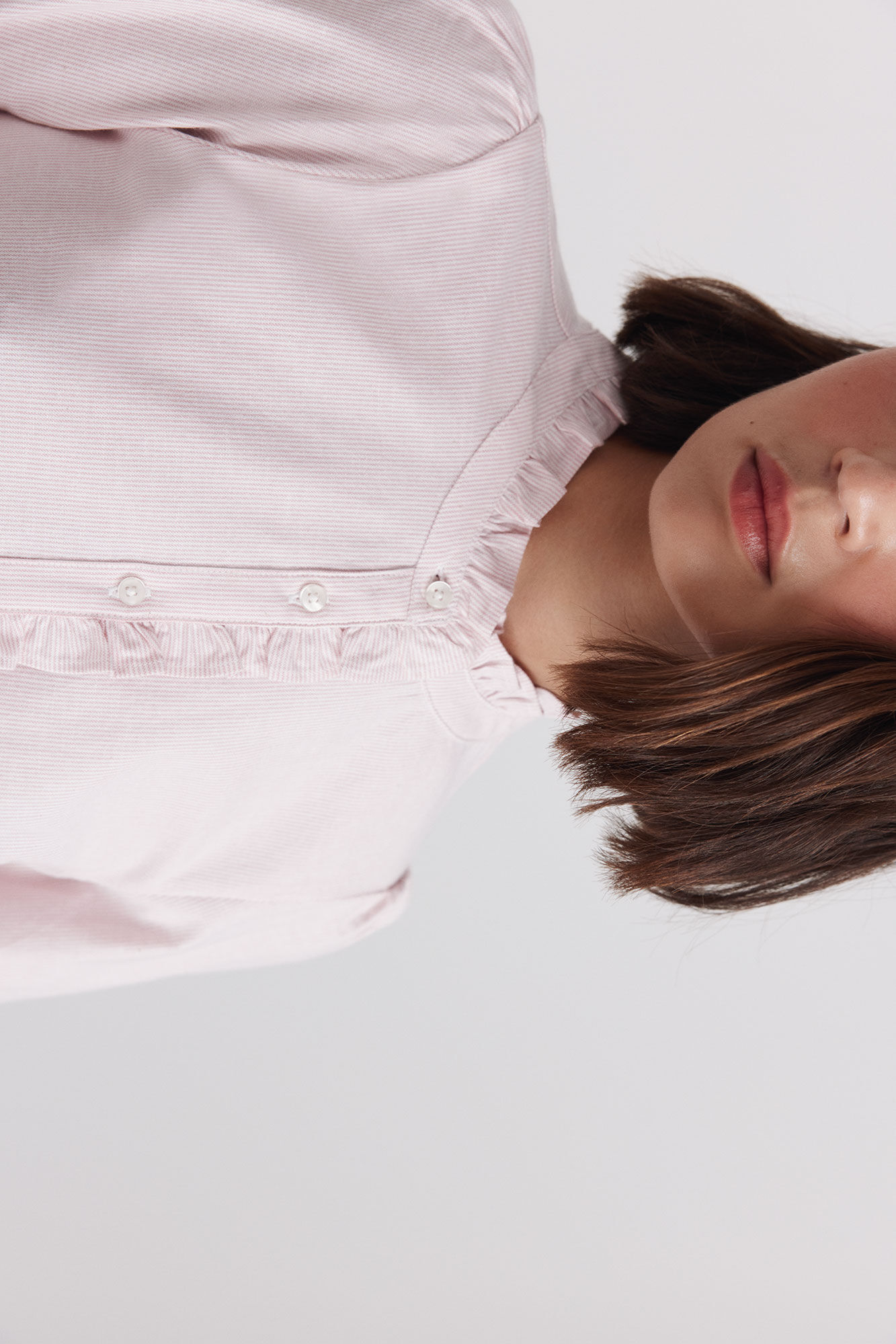 Springfield Camisa cuello mao con volantes rosa