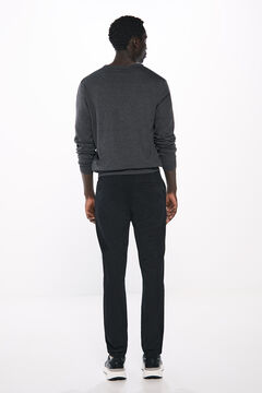 Springfield Pantalón chino skinny fit negro