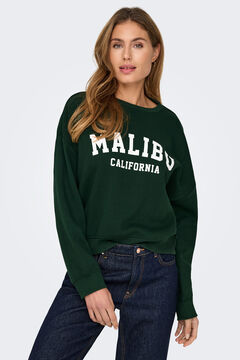 Springfield Sudadera con cuello redondo verde