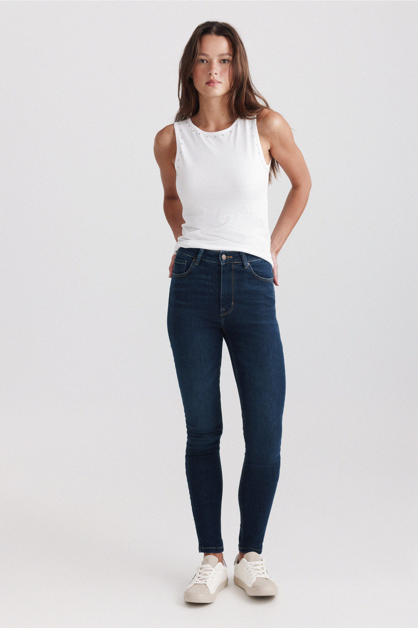Springfield Jeans skinny de tiro alto
