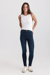 Springfield Jeans skinny de tiro alto azul