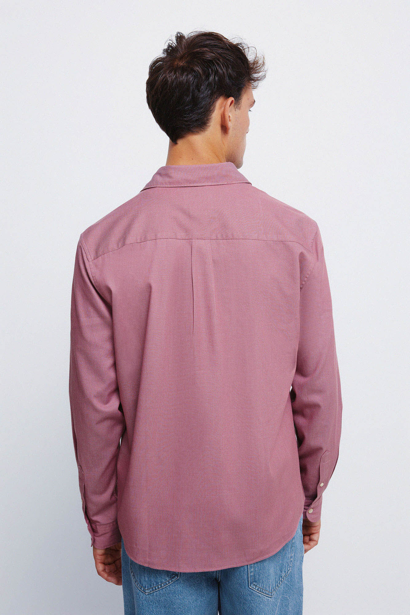 Springfield Camisa estructurada bicolor p&uacute;rpura