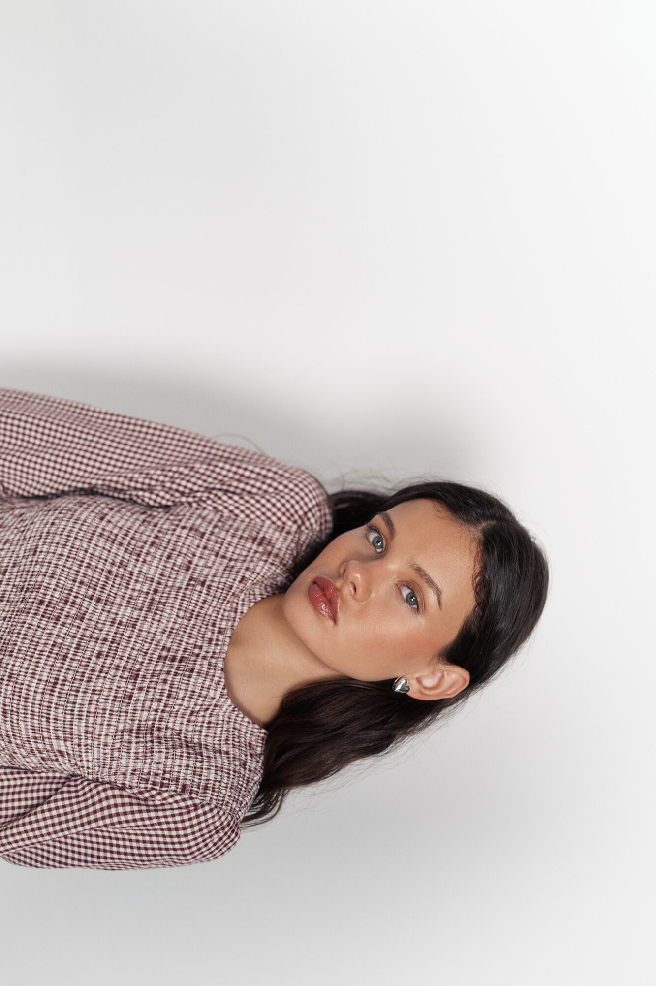 High Spirits Blusa Plaidie p&uacute;rpura