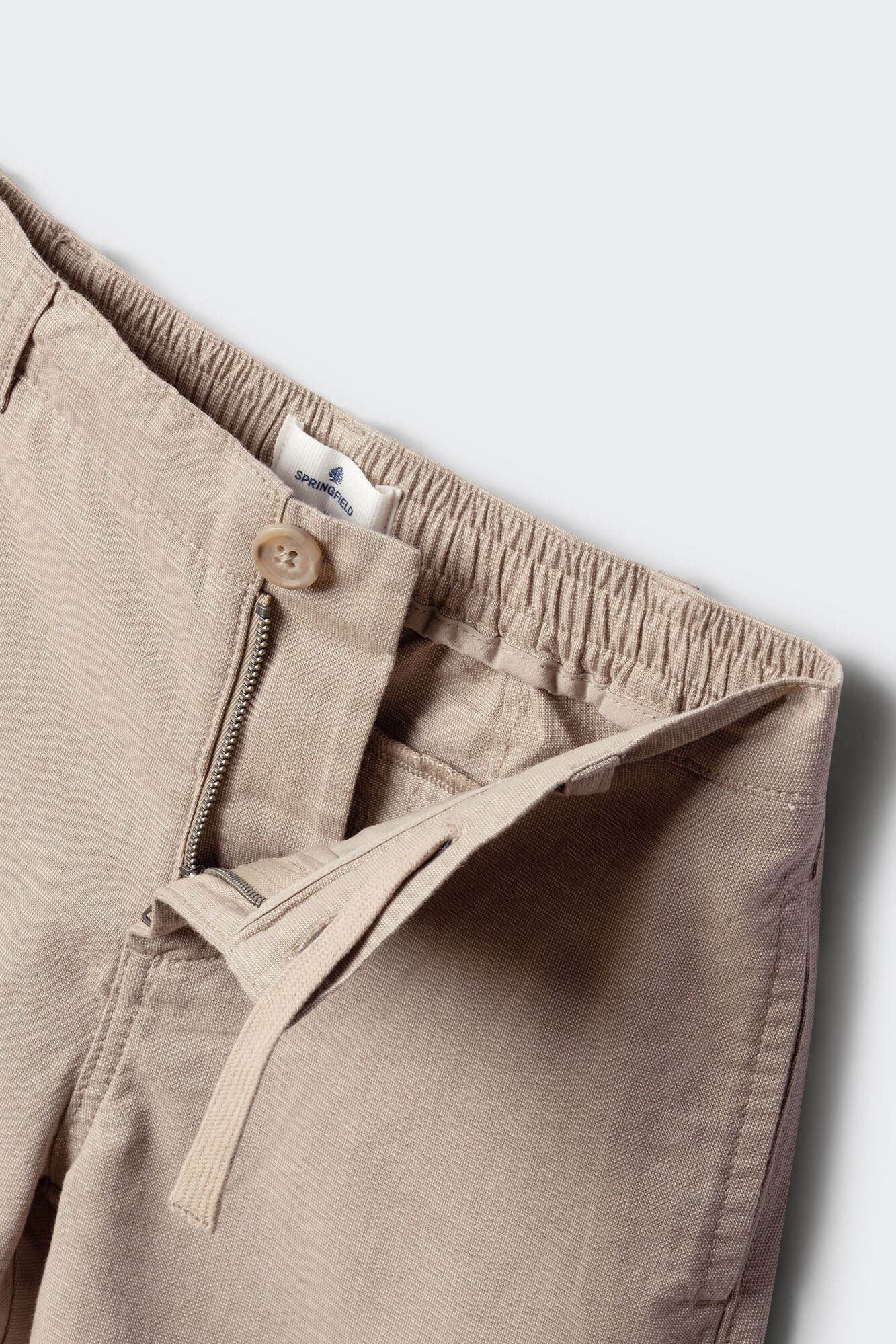 Springfield Kids Bermudas chino a cuadros para ni&ntilde;o beige