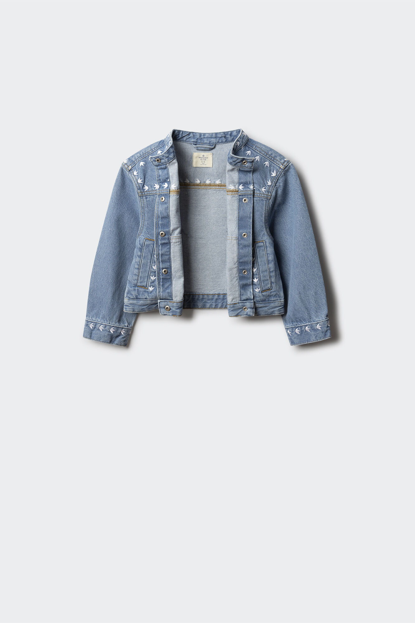 Springfield Kids Chaqueta denim bordado ni&ntilde;a azul