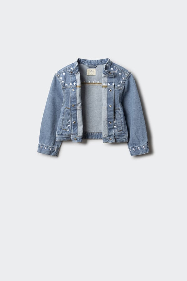 Springfield Kids Chaqueta denim bordado niña azul