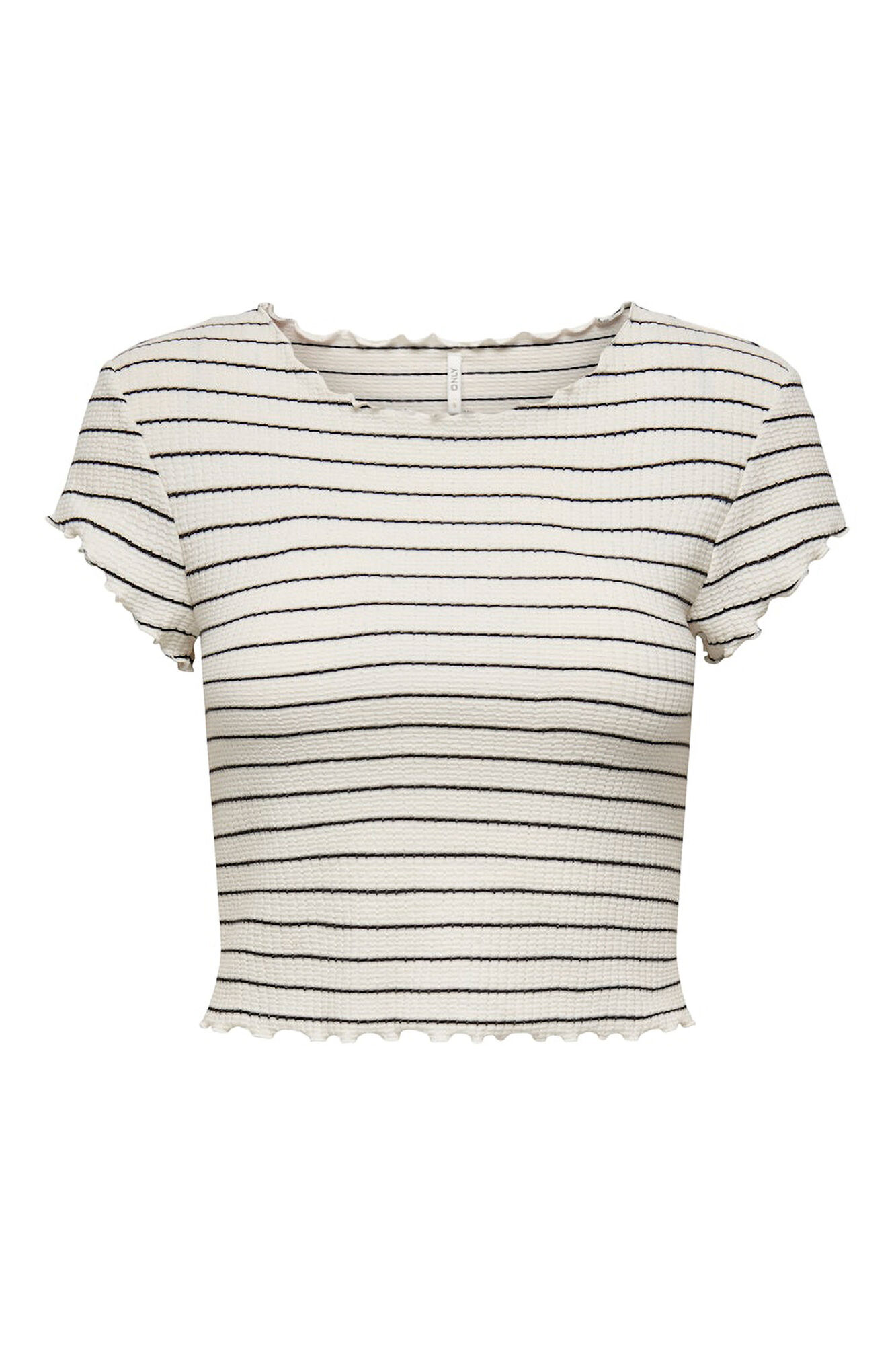 Only Playera crop de manga corta natural