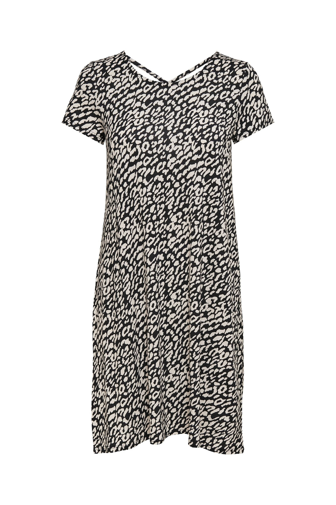 Only Vestido corto manga corta negro