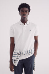 Springfield Polo piqué básico fantasía regular fit gris