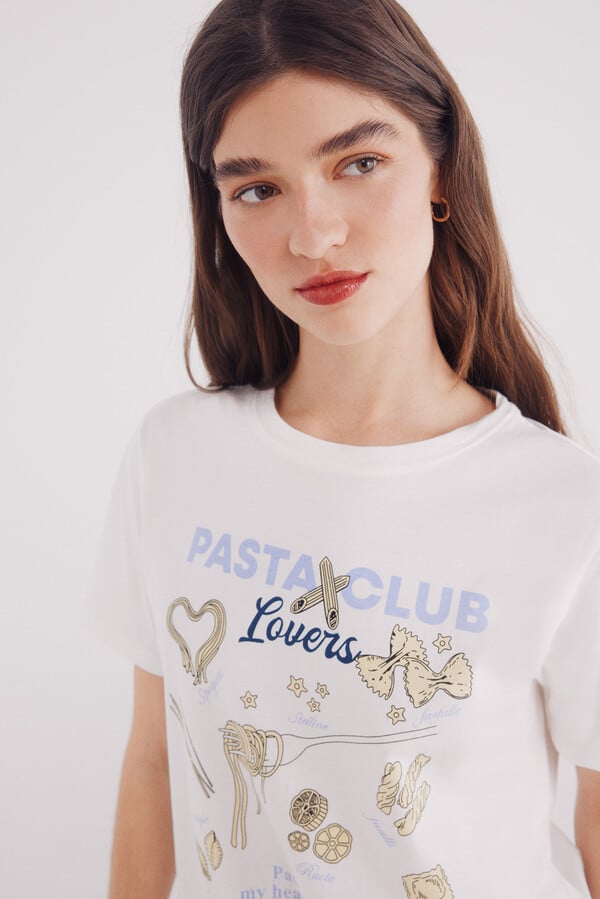 Springfield Playera "Pizza club" estampado