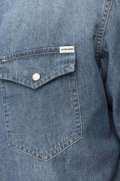 Springfield Camisa denim confort fit azulado