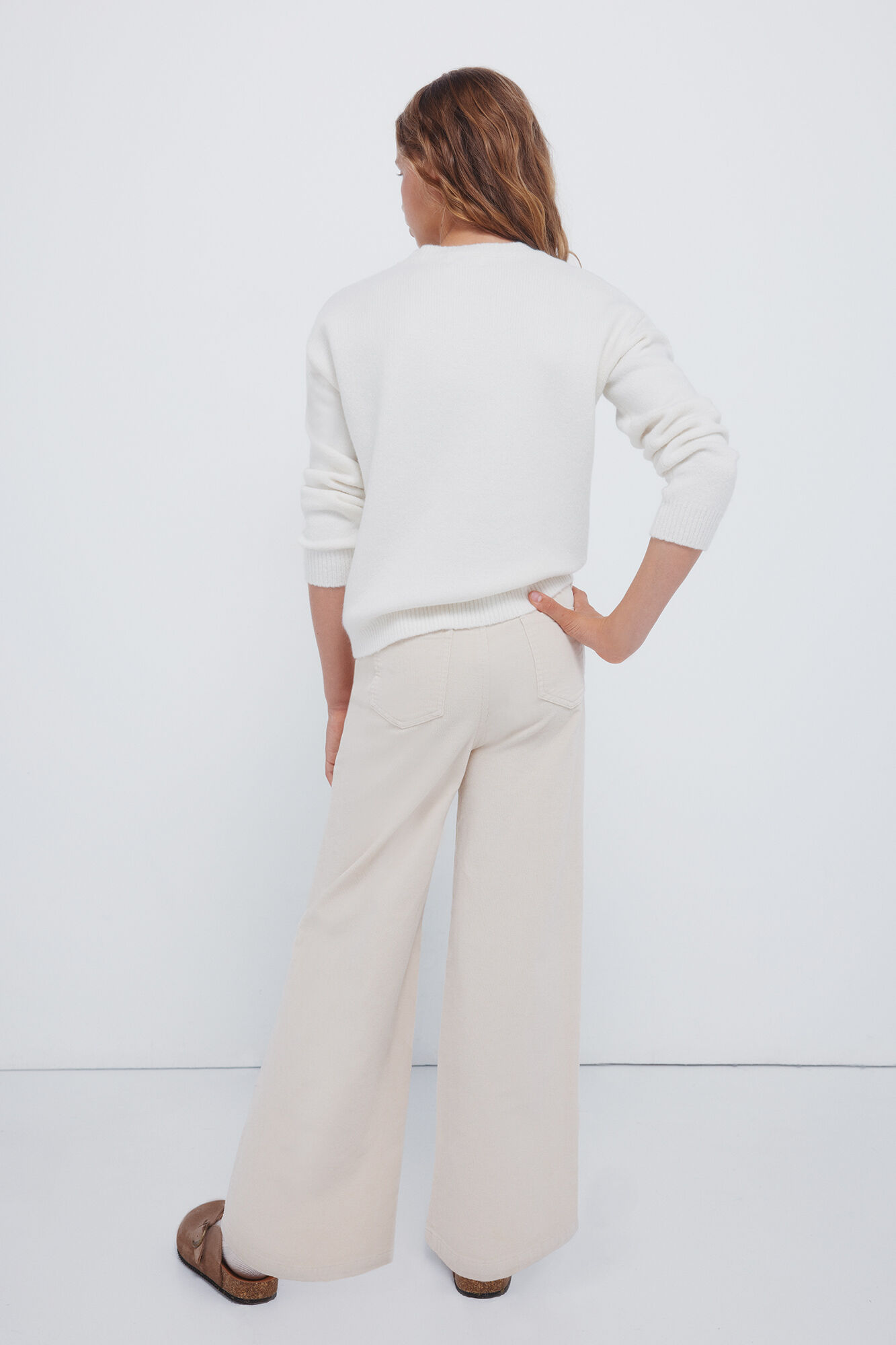 Springfield Kids Pantal&oacute;n culotte de micropana para ni&ntilde;a blanco