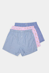 Springfield Pack 3 calzoncillos popelín estampados rosa