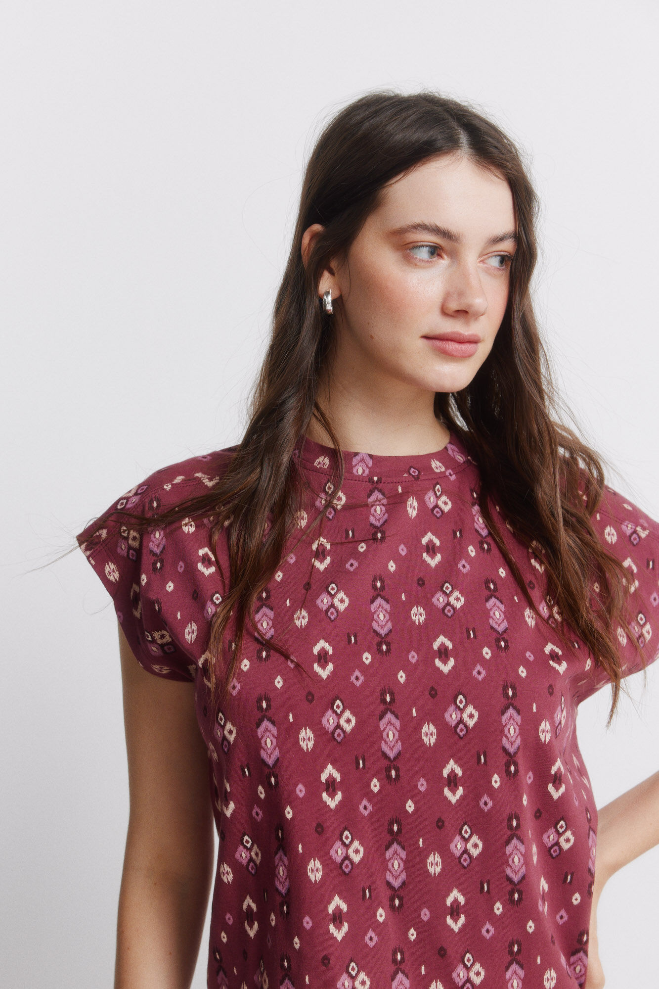 Springfield Playera estampado &eacute;tnico p&uacute;rpura