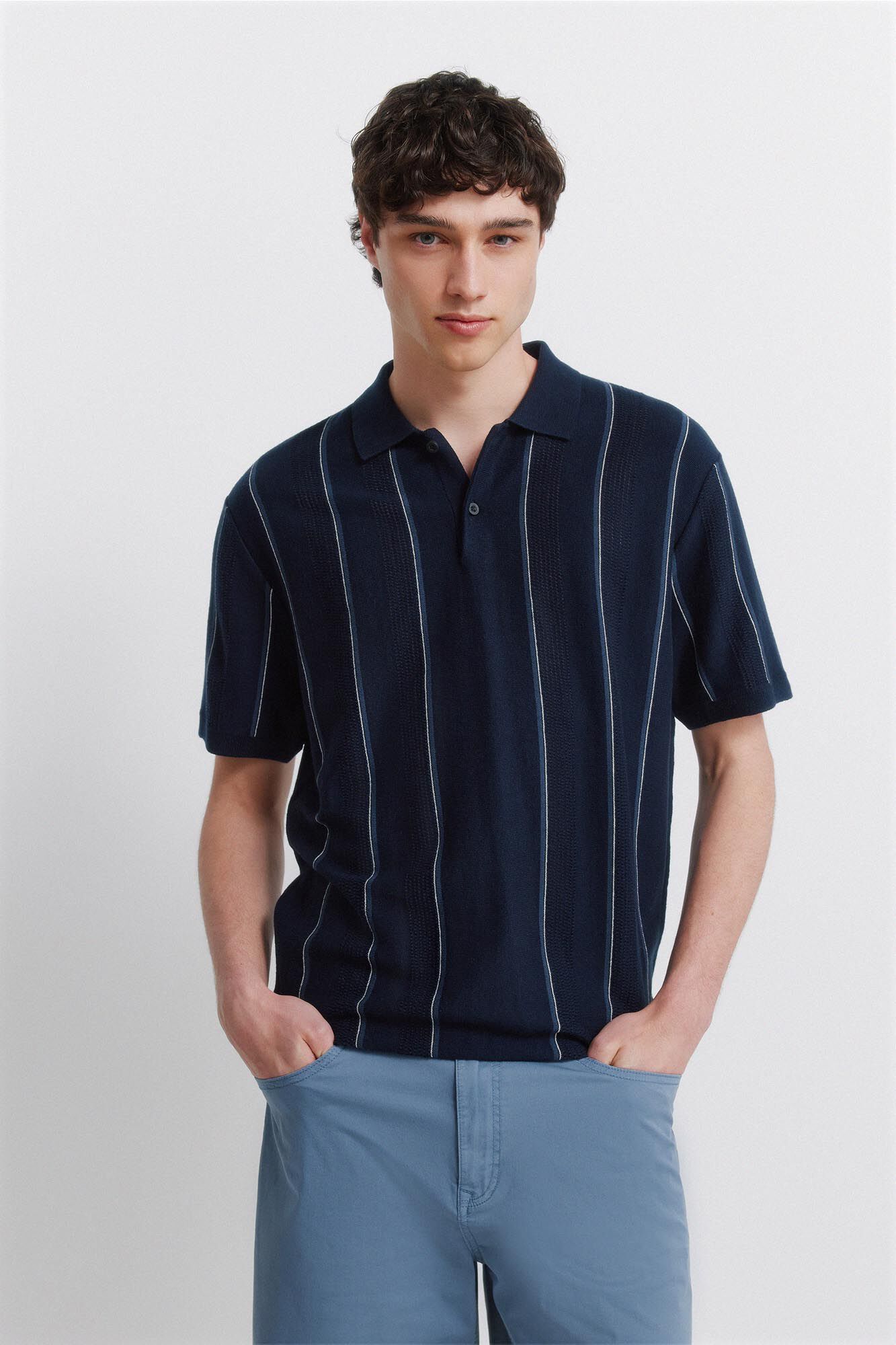 Springfield Polo de rayas verticales con estructura