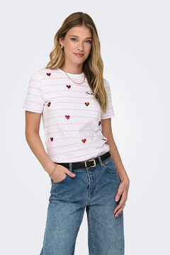 Springfield Playera de manga corta y cuello redondo marfil