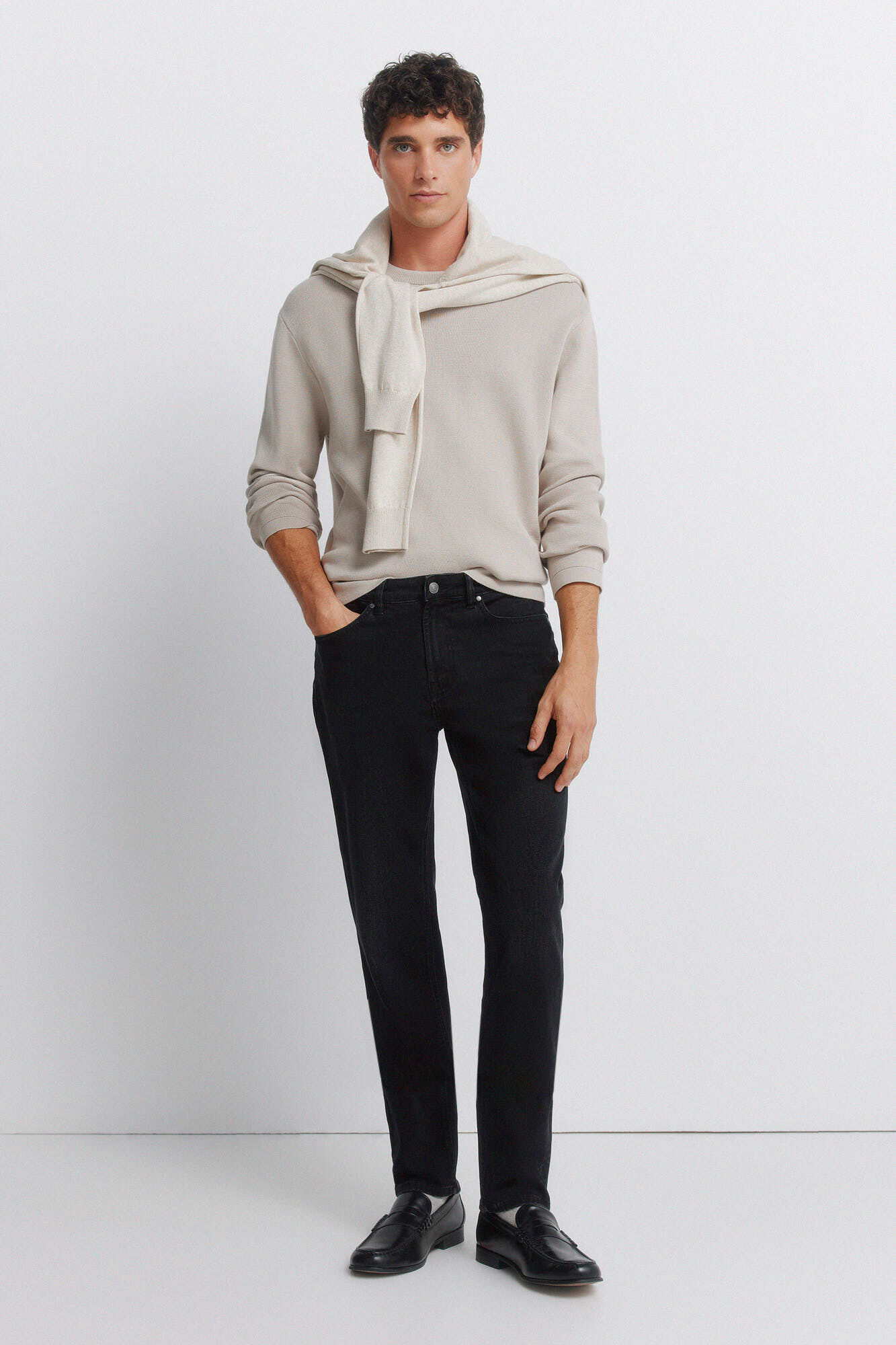 Springfield Jeans negro lavado skinny fit