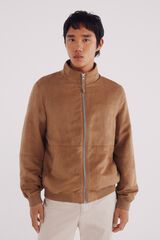 Springfield Chamarra efecto ante beige