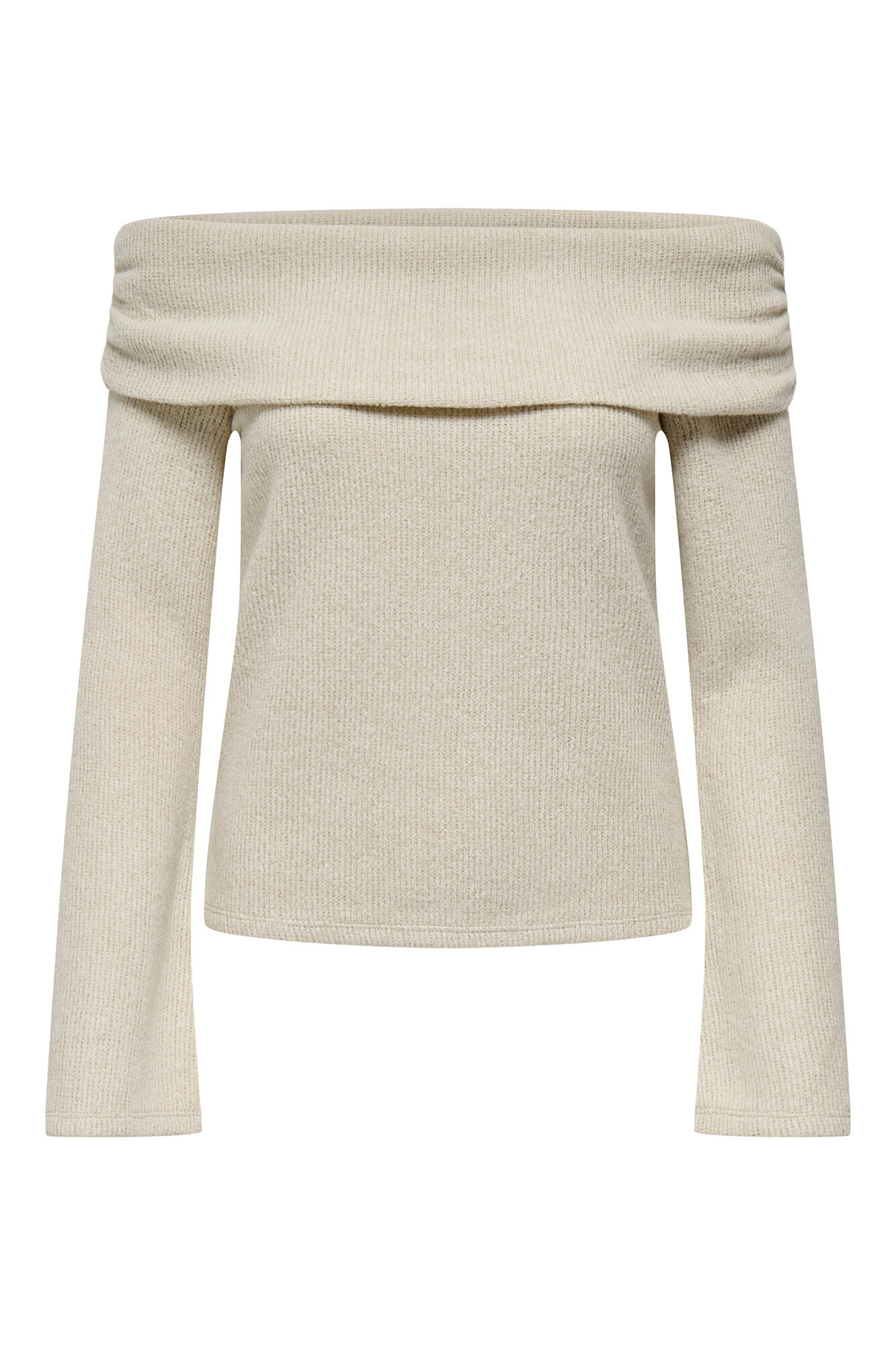 Only Su&eacute;ter de hombros descubiertos  gris