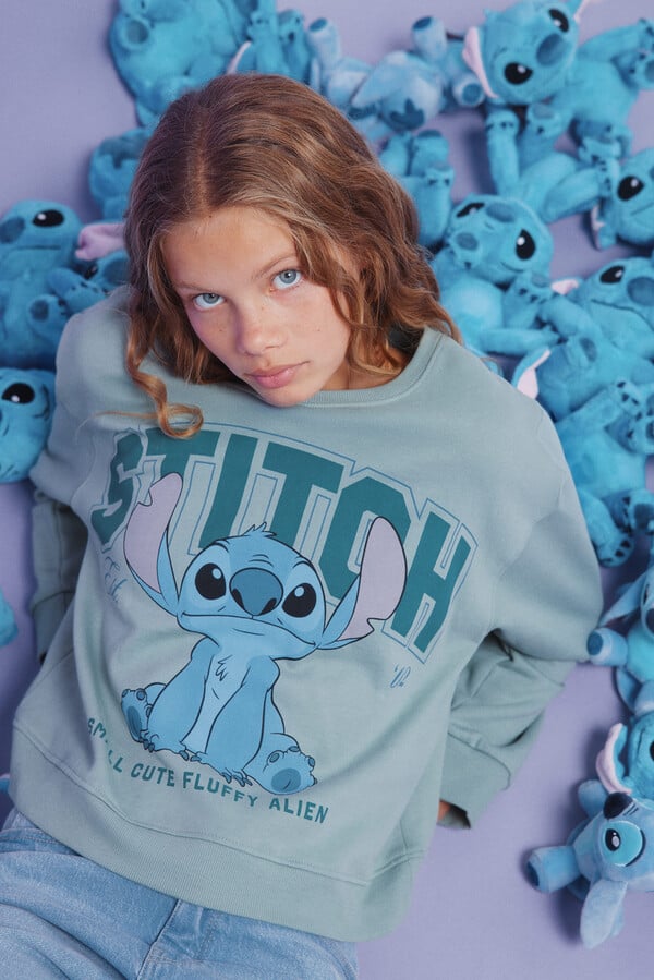 Springfield Kids Sudadera "Lilo & Stitch" niña verde