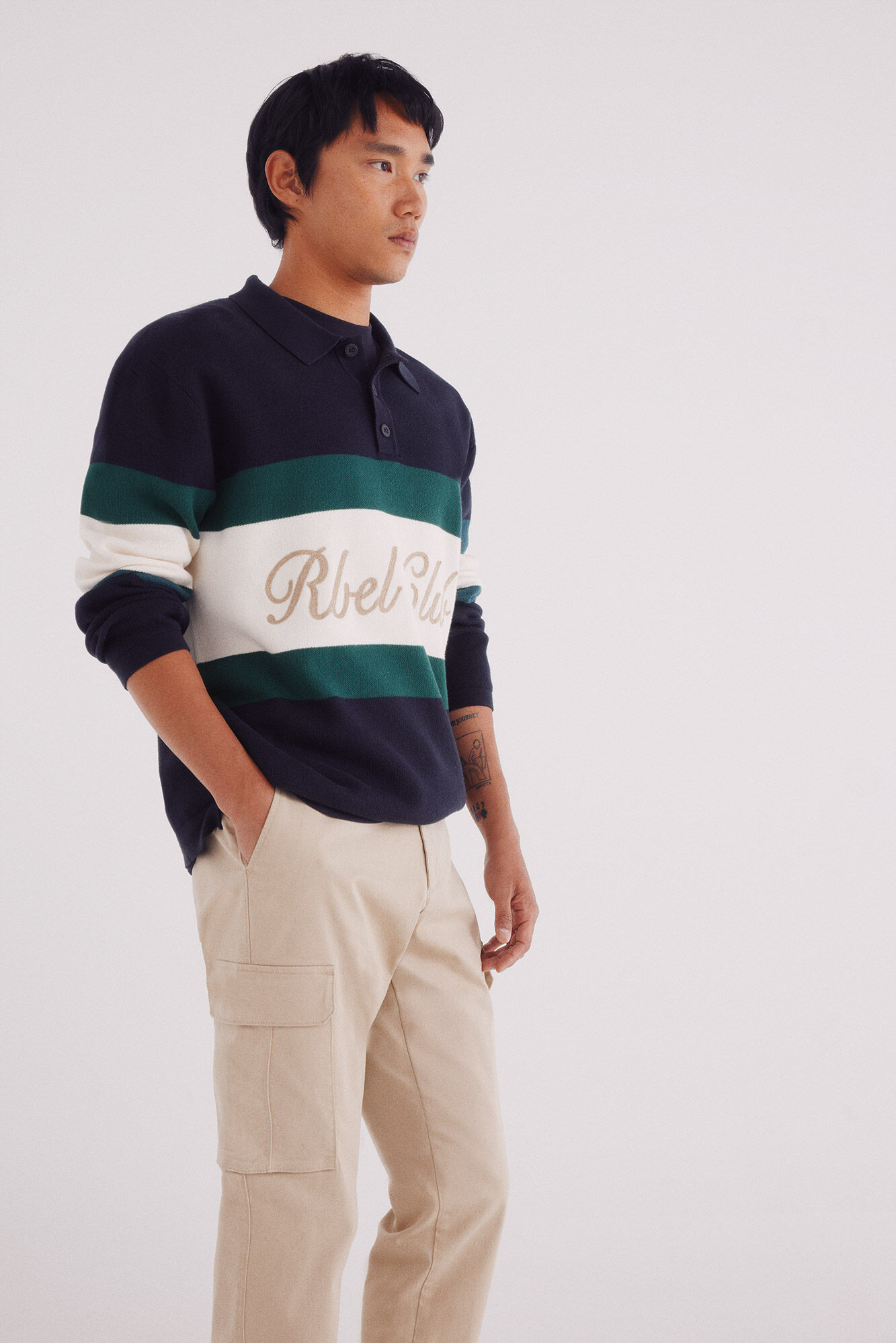 Springfield Pantal&oacute;n cargo slim fit beige