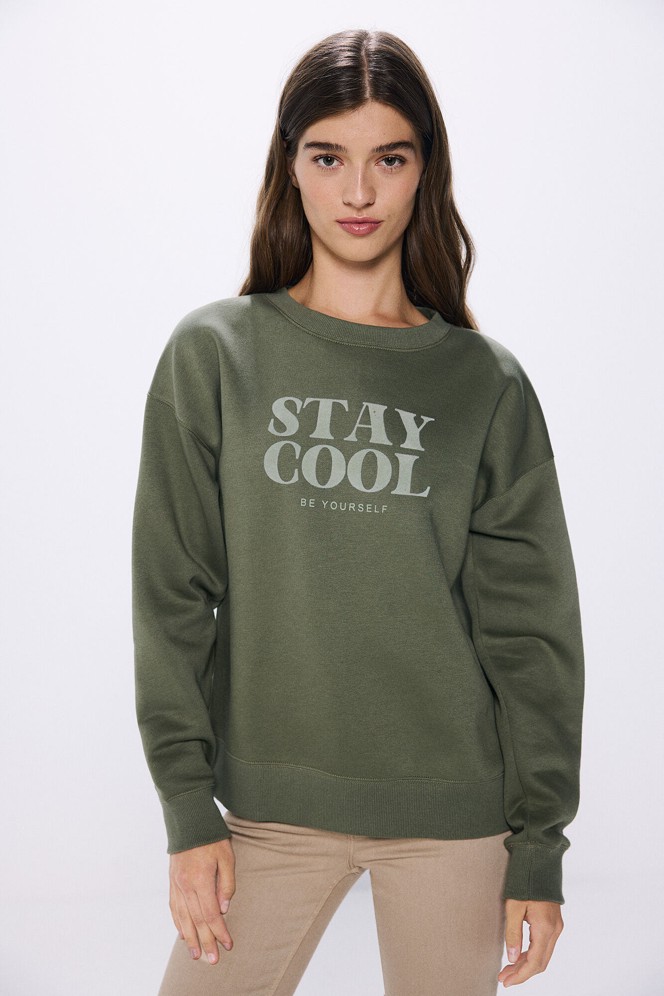 Springfield Sudadera "Stay cool" kaki