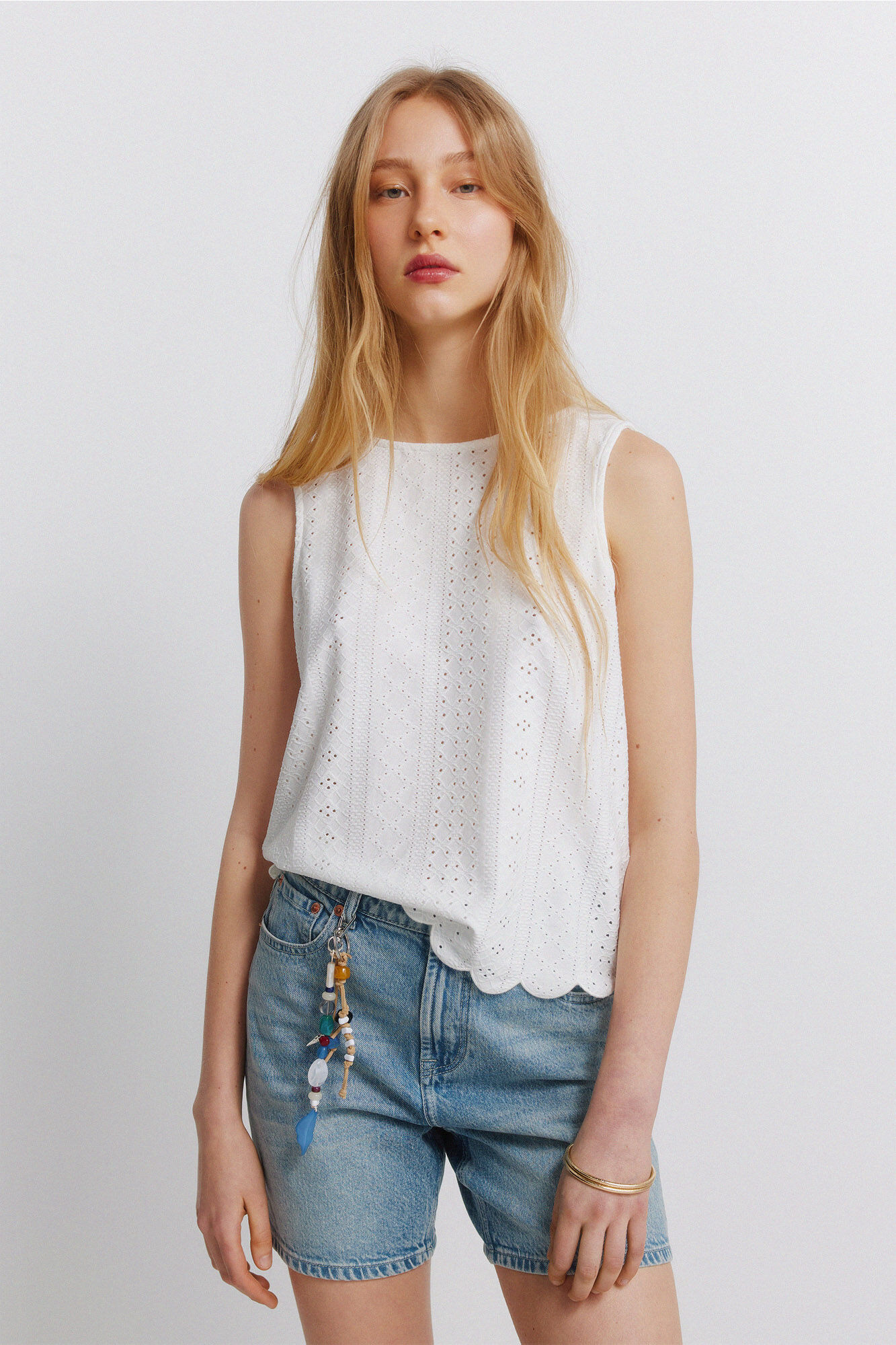 Springfield Playera de tirantes crochet