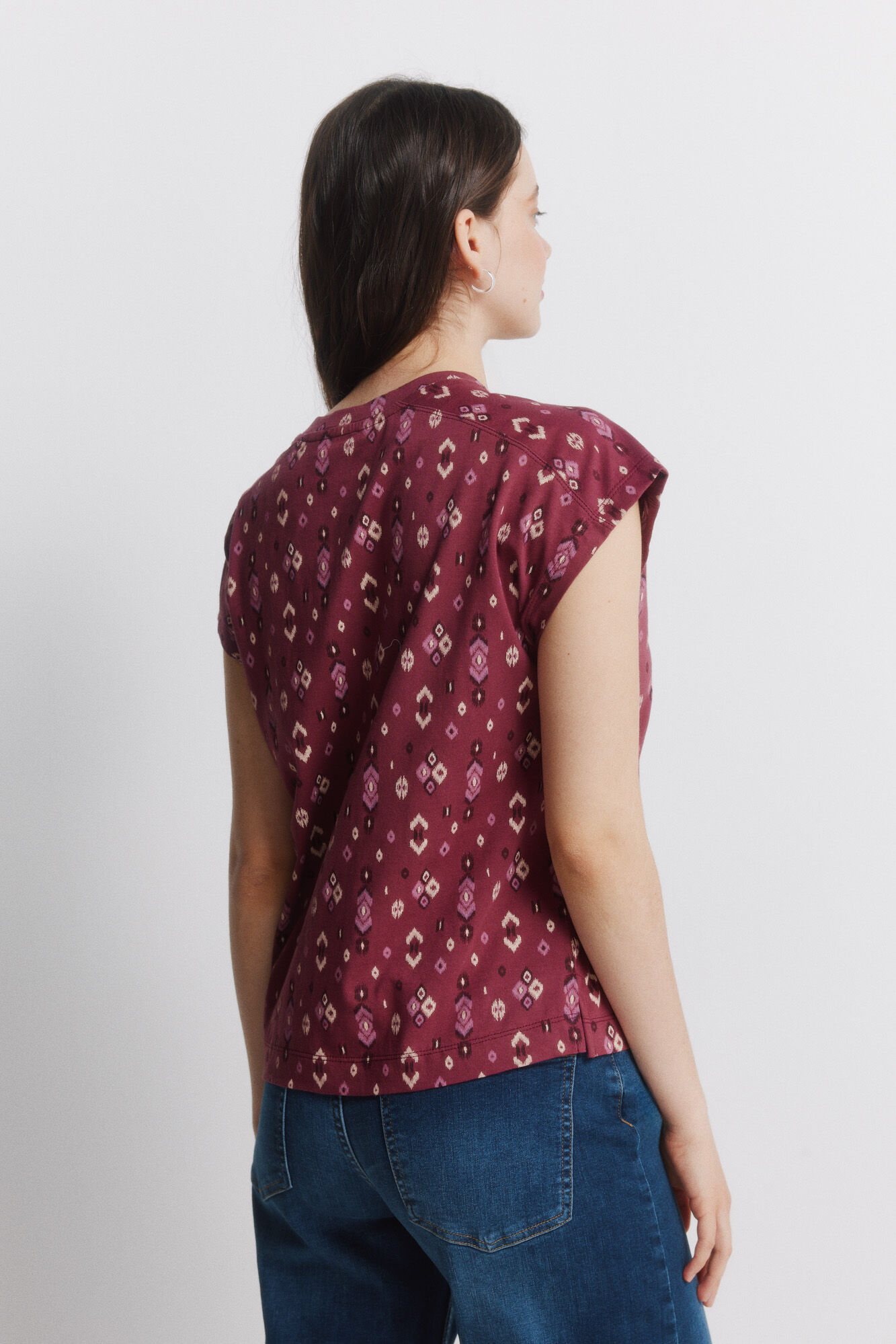 Springfield Playera estampado &eacute;tnico p&uacute;rpura