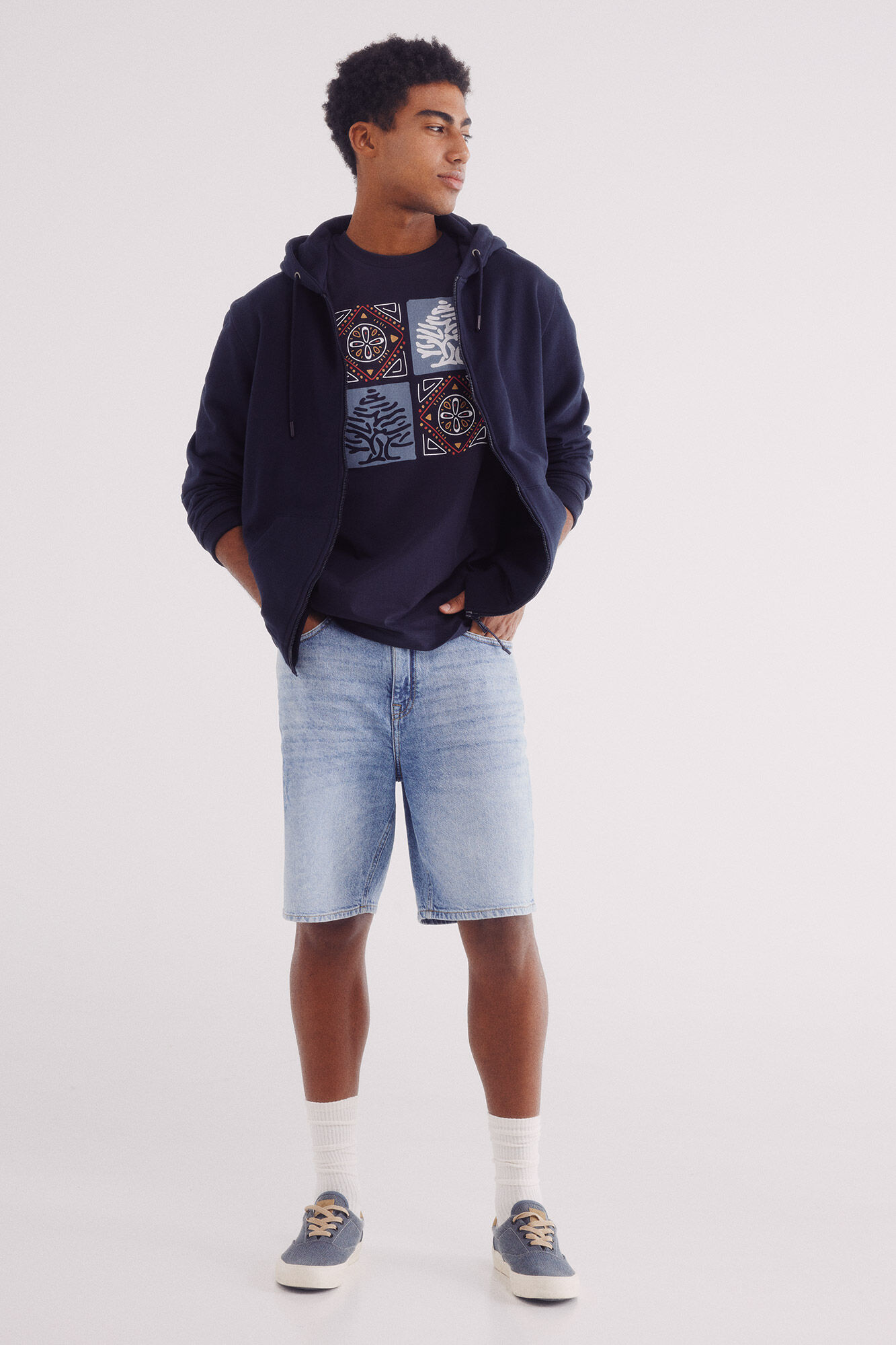 Springfield Playera &aacute;rbol &eacute;tnica azul