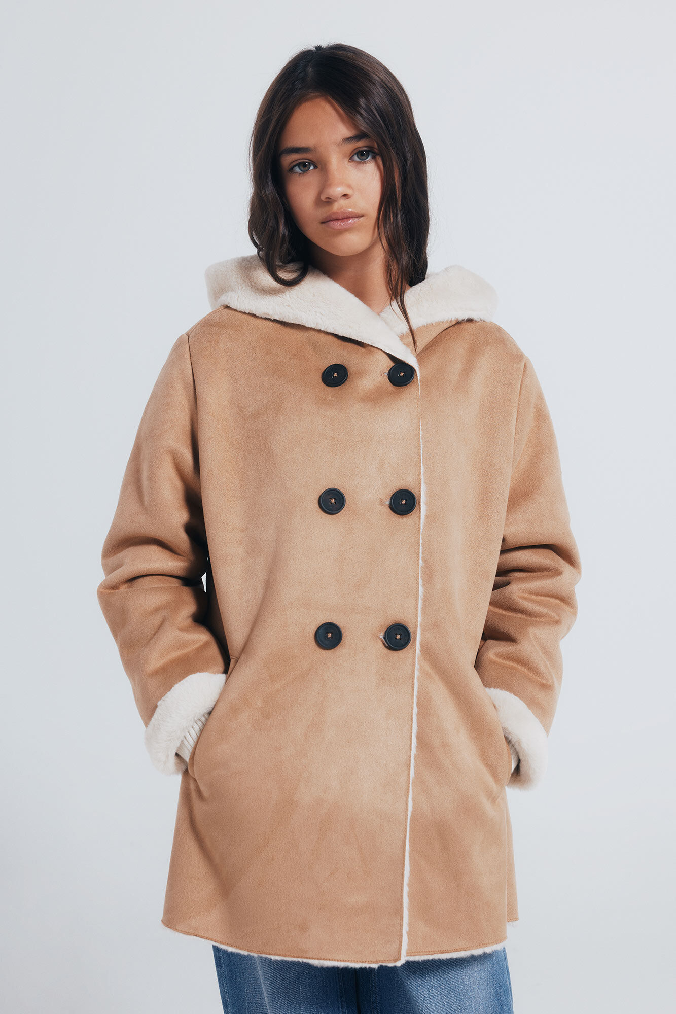 Springfield Kids Chaqueta cruzada pa&ntilde;o ni&ntilde;a beige