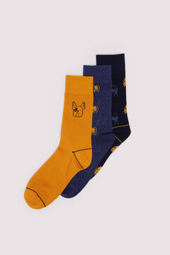 Springfield Pack 3 calcetines jacquard perros verde