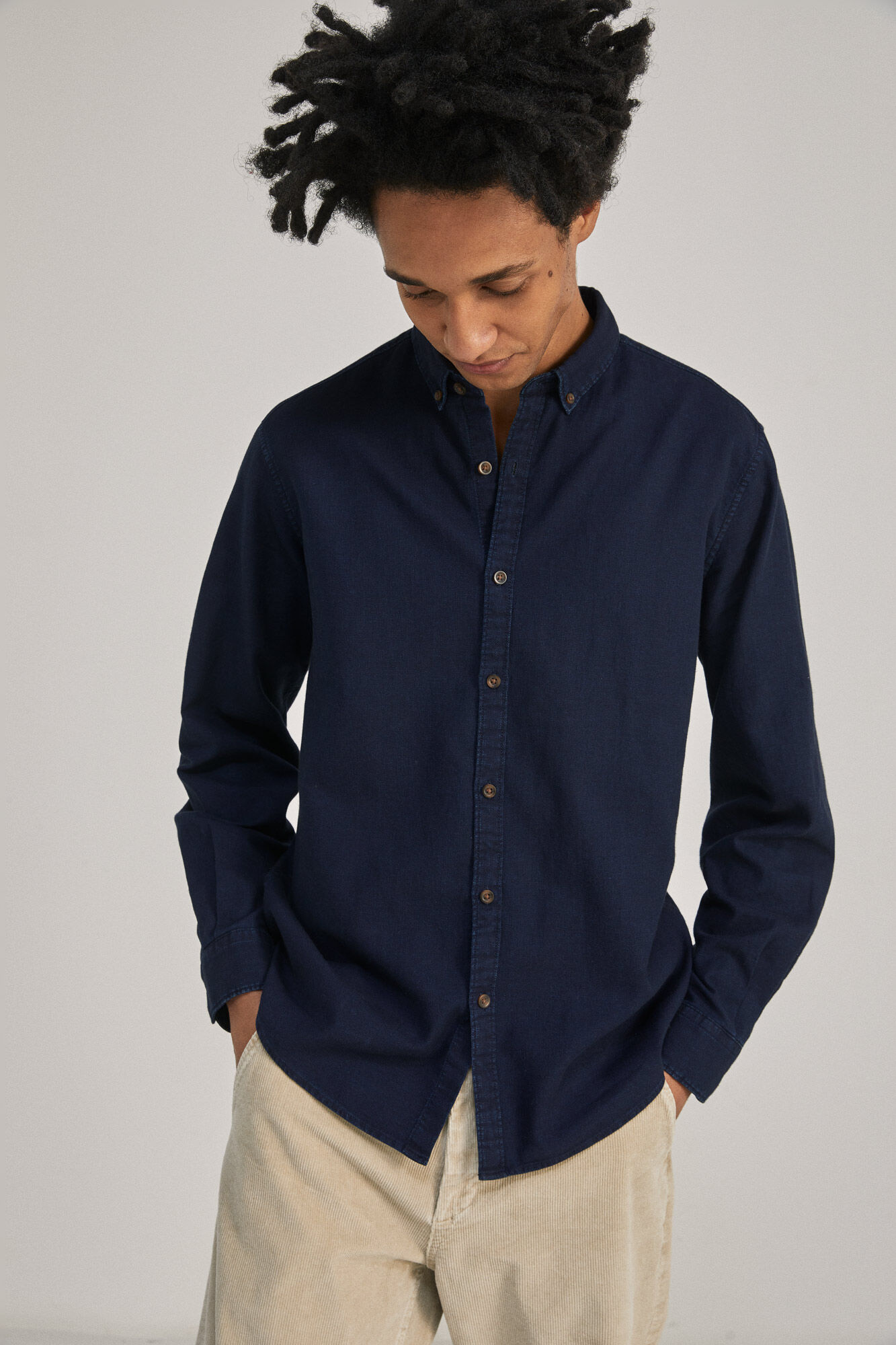 Camisa Estructura Dobby Slim Fit | Camisas de hombre | SPF