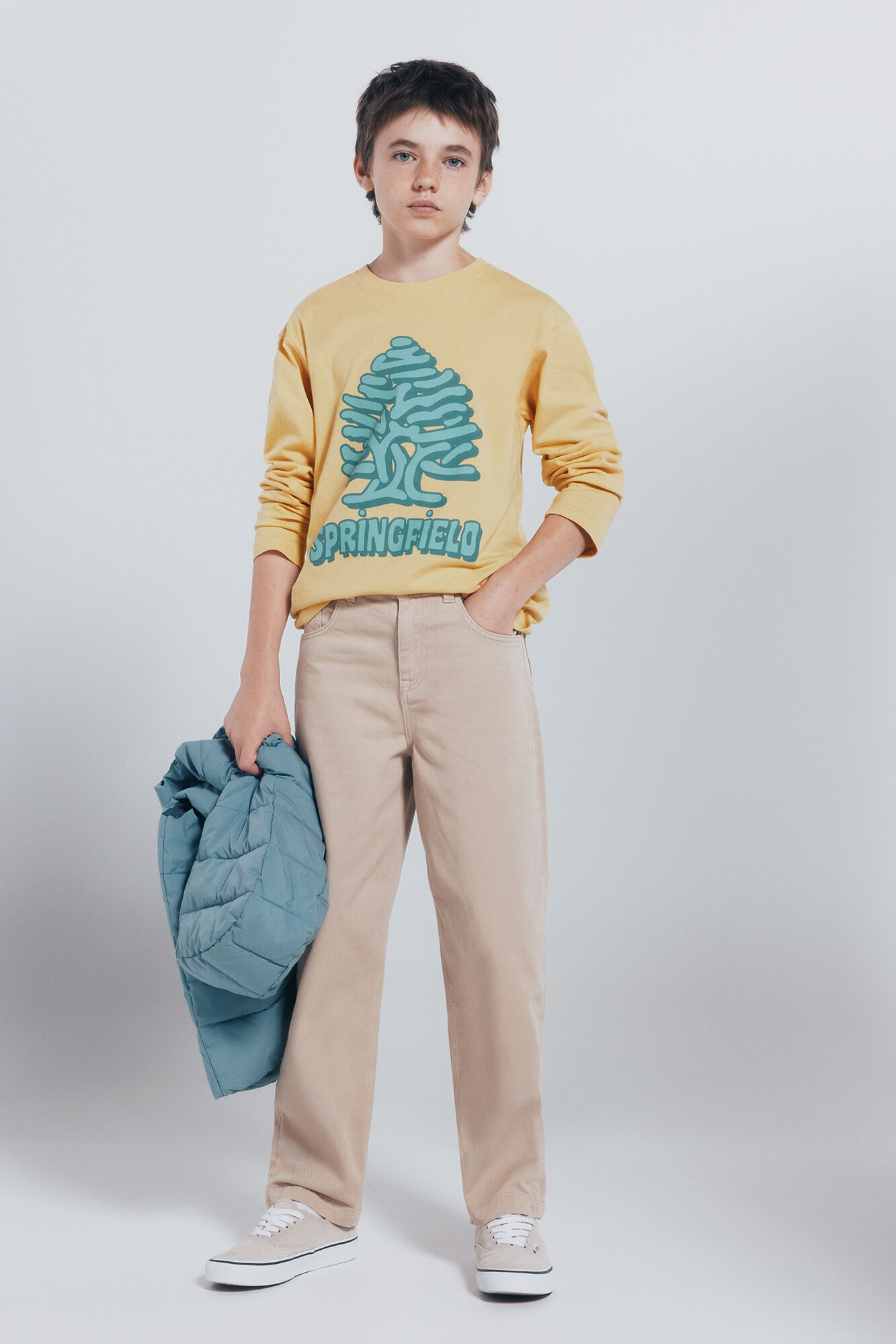 Springfield Kids Camiseta de manga larga amarilla &aacute;rbol ni&ntilde;o amarillo