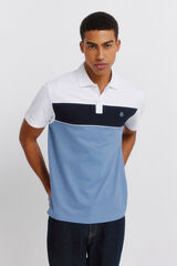 Springfield Polo de piqu&eacute; color block slim fit azul