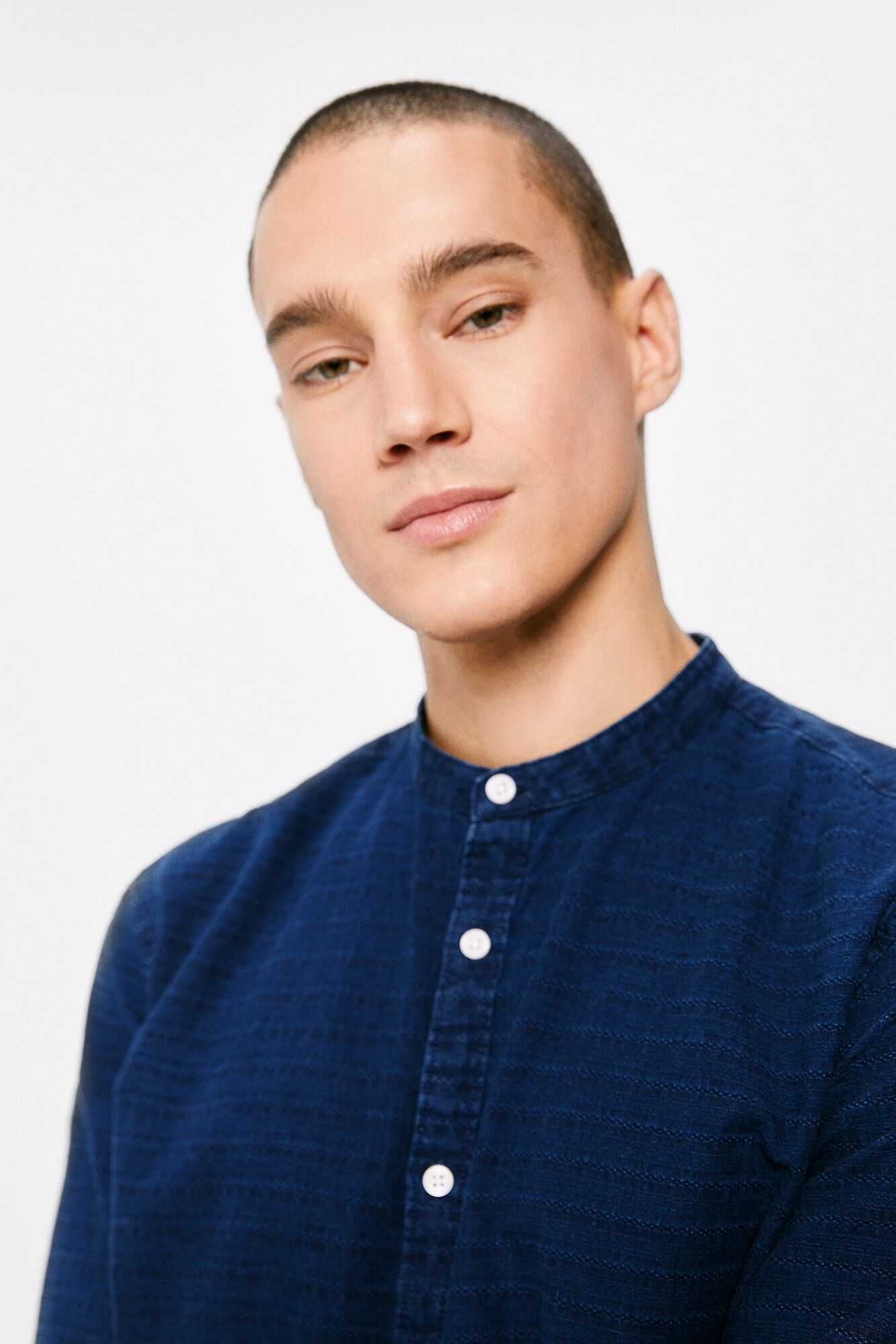 Springfield Camisa indigo mao marino