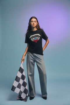 Springfield Playera "You´ll never catch me" negro