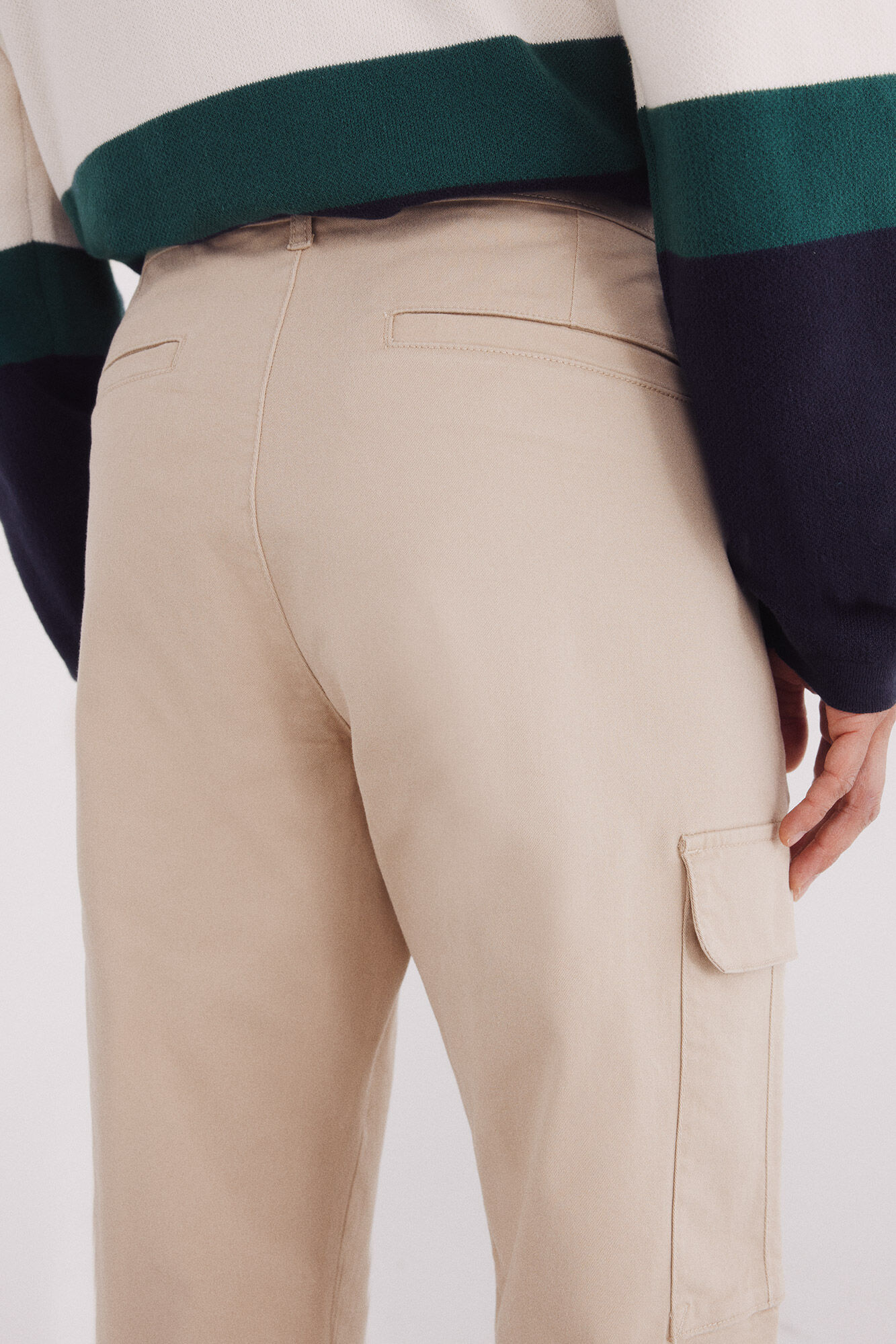 Springfield Pantal&oacute;n cargo slim fit beige