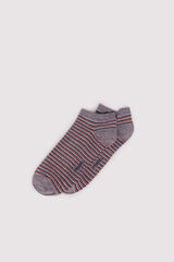 Springfield Calcetín tobillero micro rayas gris