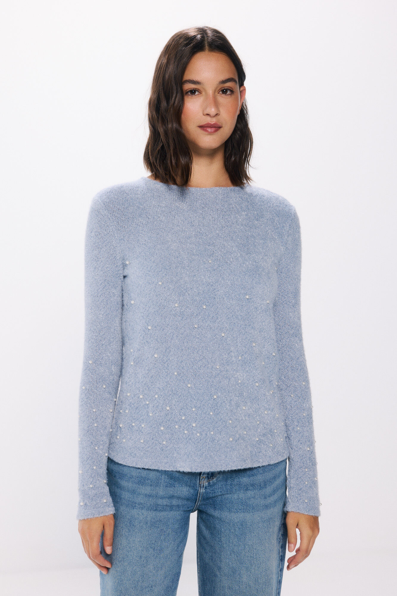 Springfield Playera chenilla perlas estampado