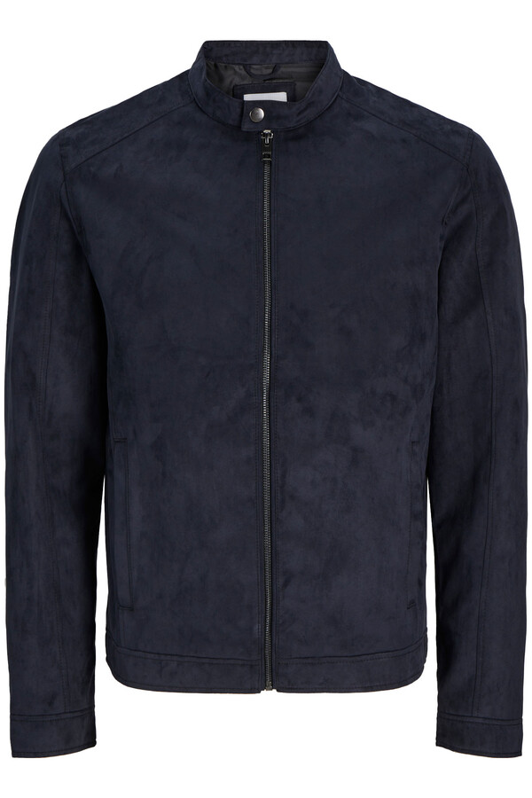 Jack & Jones Chamarra motera simil ante negro